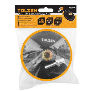 PLATORELLO IN PLASTICA CON VELCRO 125MM  TOLSEN