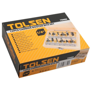 SET 12 PZ FRESE PER LEGNO GAMBO 6MM TOLSEN