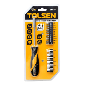 SET 17PZ CACCIAVITE CON INSERTI E BUSSOLE TOLSEN