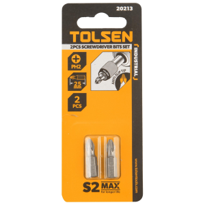 SET 2PZ INSERTI S2 PROLUNGATI ESAGONALI H4X50MM  TOLSEN